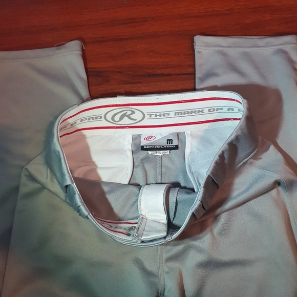 Rawlings Baseball Pants gray long  Grey Adult - Picture 3 of 5